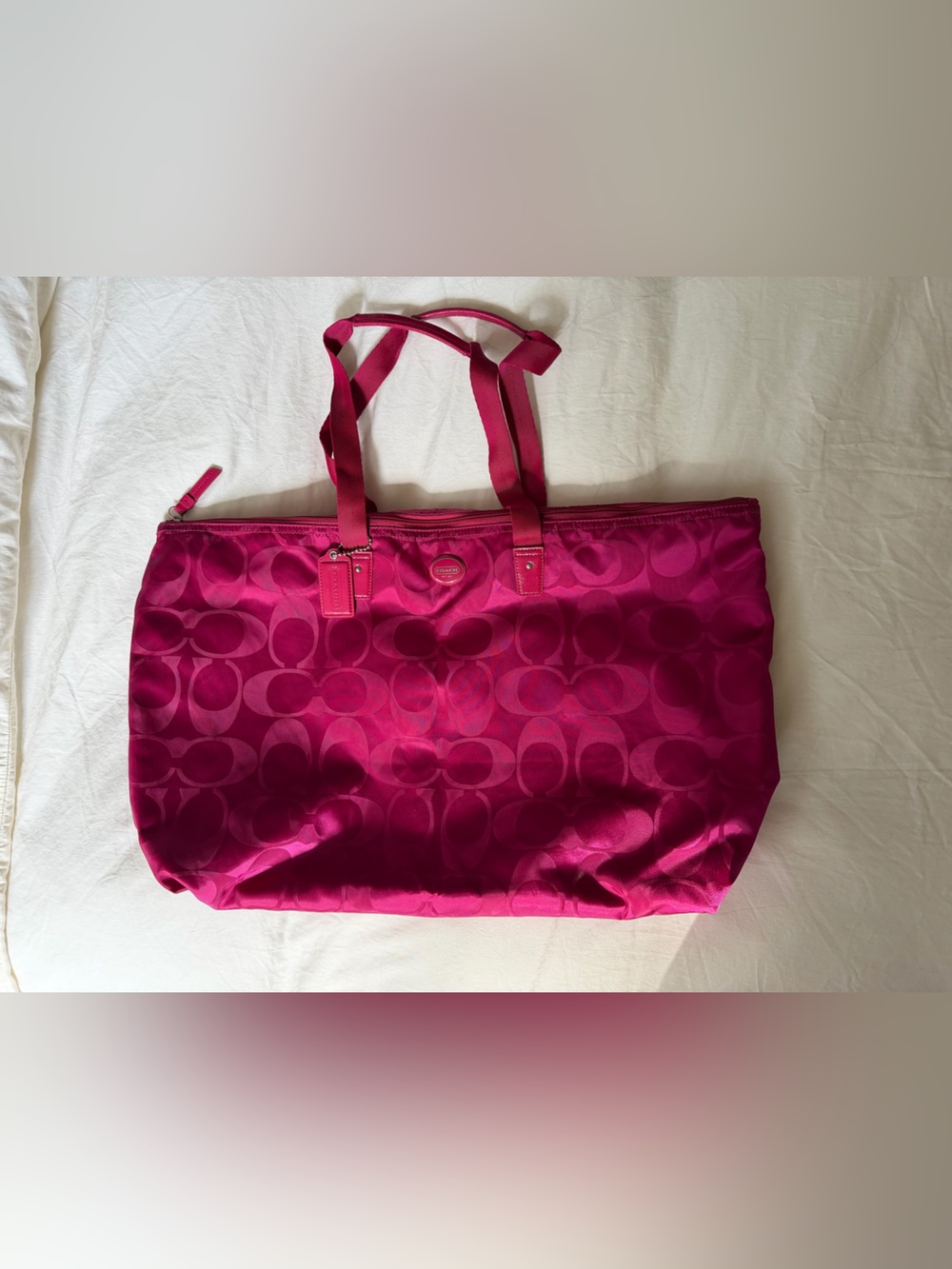 Coach Pink Signature Tote